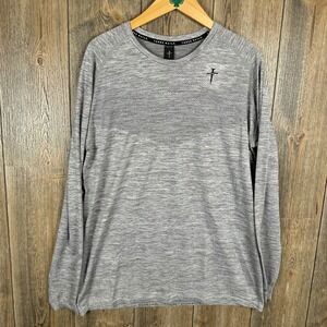 Heather Gray Long Sleeve Performance Tee - Unbranded